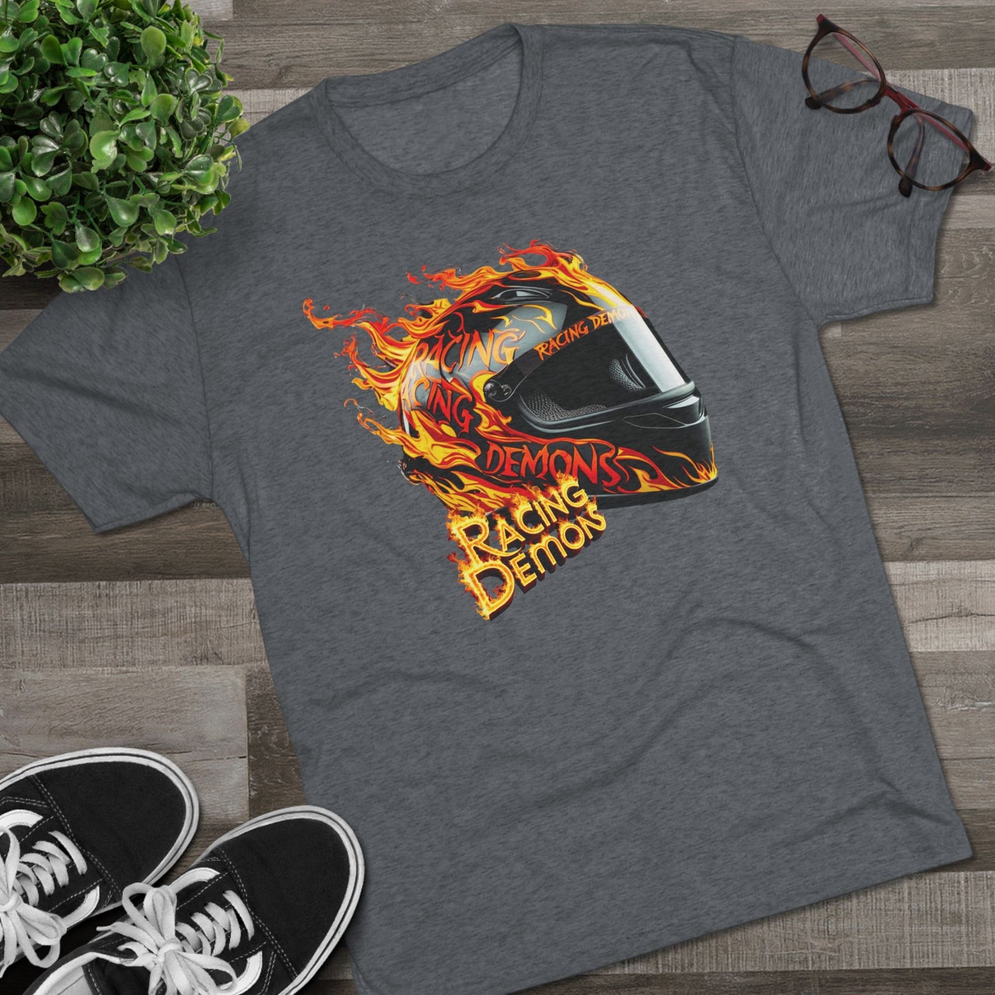 Back and front racing motorcycle print