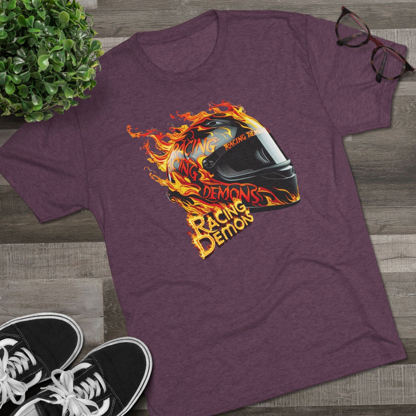 Back and front racing motorcycle print