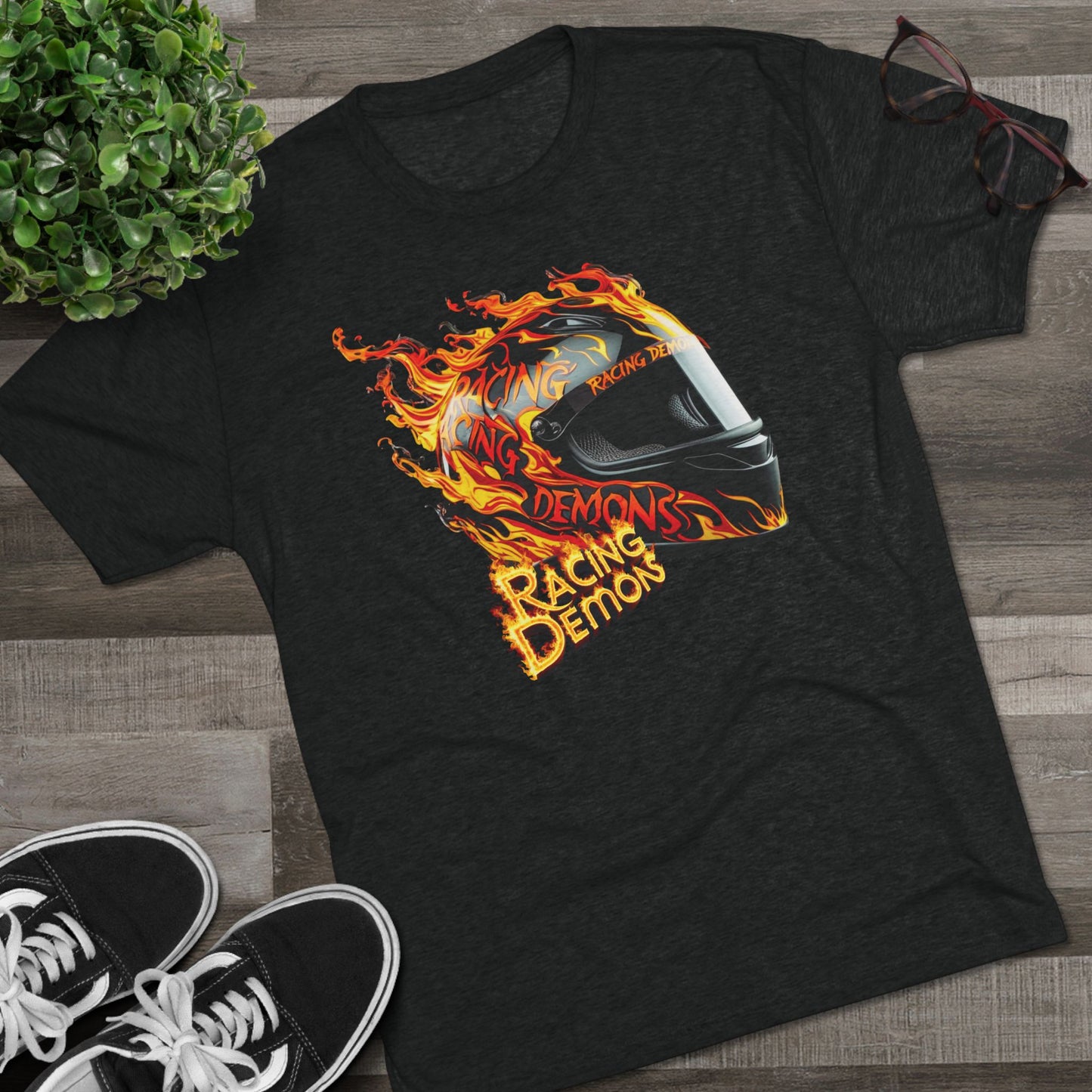 Back and front racing motorcycle print