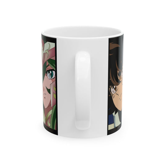 Anime Ceramic Mug, (11oz, 15oz) armaduras sagradas