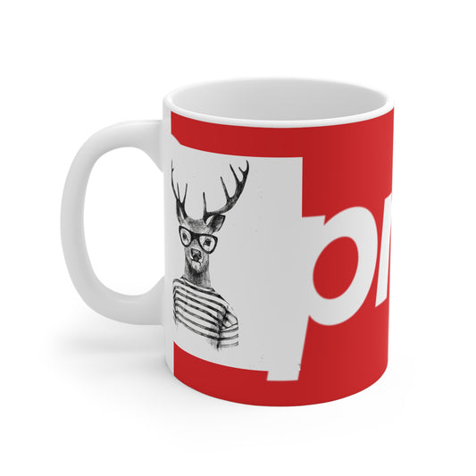 Deer Supremacy Mug 11oz - Wildlife Coffee Cup, Animal Lover Gift, Nature Enthusiast Present, Forest Creature Tea Mug, Woodland Decor,
