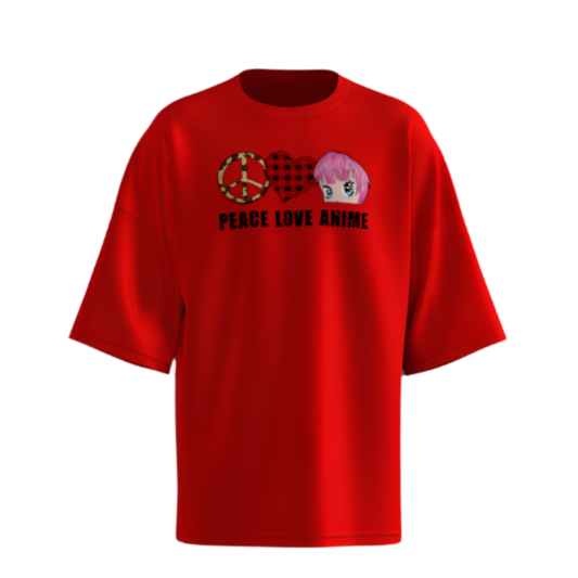 Peace love anime regular  t-shirt