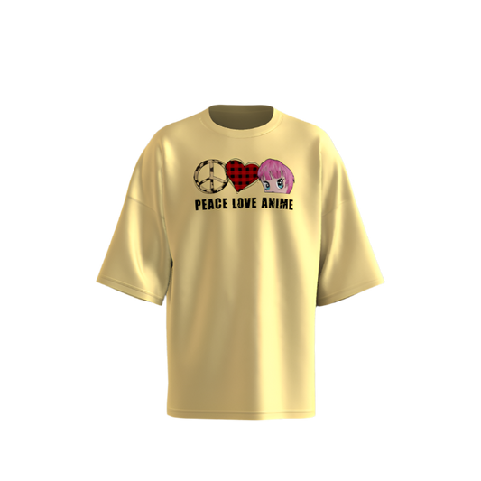 Peace love anime regular  t-shirt